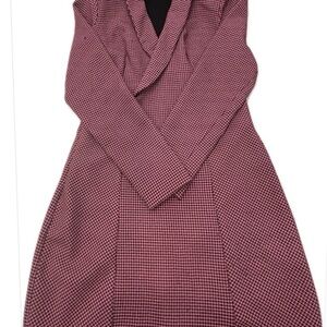 Stylish Houndstooth Blazer Coat